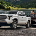 The 2026 Toyota Tacoma towing a boat